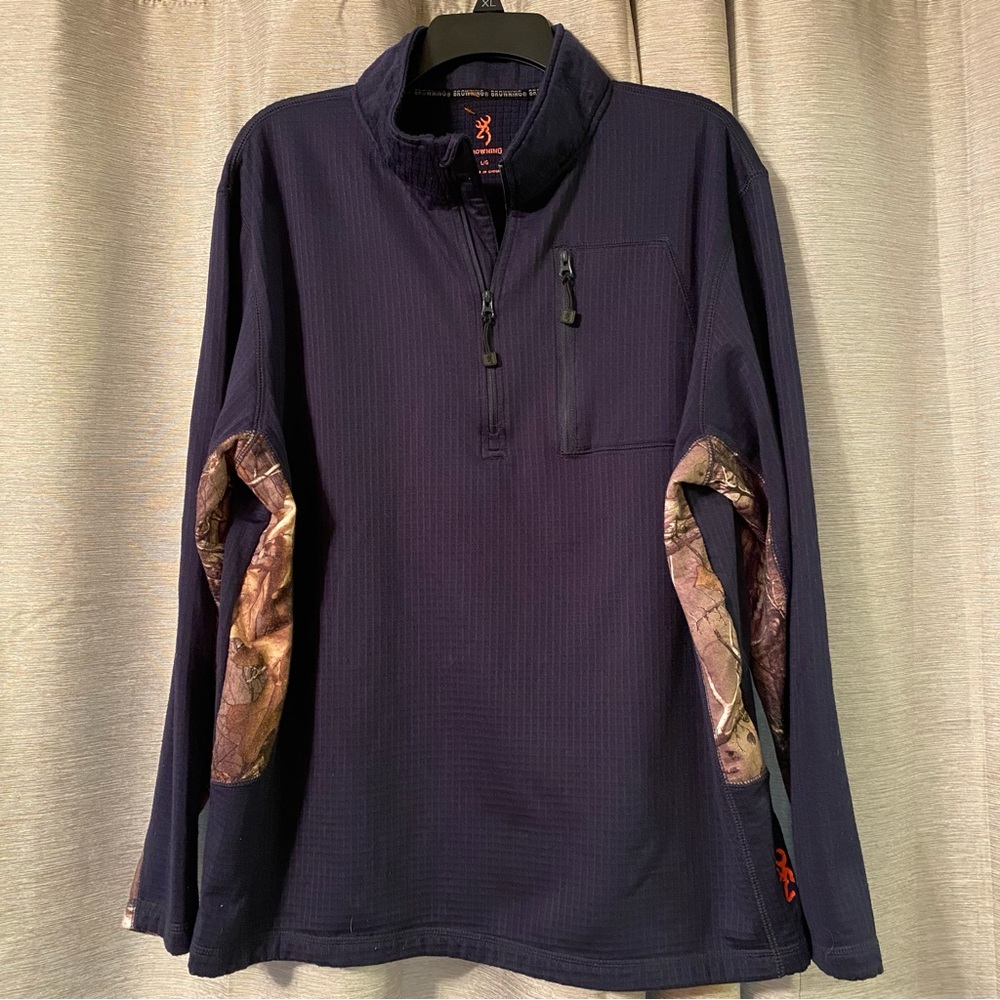 Browning Quarter Zip Up Long Sleeve Pullover